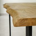 Tischplatte aus massiver Eiche, 1800 × 900 × 40 mm, unregelmäßige Naturkante