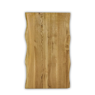 Tischplatte aus massiver Eiche, 1800 × 900 × 40 mm, unregelmäßige Naturkante