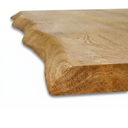 Tischplatte aus massiver Eiche, 2000 x 1000 x 40 mm, unregelmäßige Naturkante