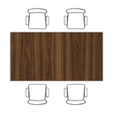 Tischplatte TRIVIA 1200 x 800 x 25 mm, Nussbaum