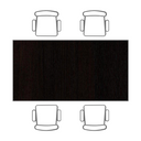 Tischplatte TRIVIA 1200 x 800 x 25 mm, Wenge