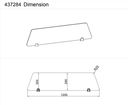 Tischtrenner MIRELLI A+, 1200 x 300 mm, Birke