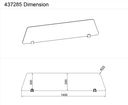 Tischtrenner MIRELLI A+, 1400 x 300 mm, Birke