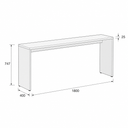 Tischverlängerung FRAME, 180x40 cm, Eiche natur Tischverlängerung FRAME, 180x40 cm, Eiche natur