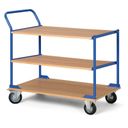 Tischwagen, 3 Holzspan-Etagen, Tragfähigkeit 100 kg