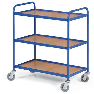 Tischwagen mit 3 Etagen 750 x 420 mm, blau