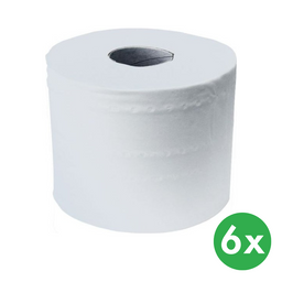 Toaletný papier MERIDA OPTIMUM FLEXI, dvojvrstvový, biely, rolka 120 m, 6 ks