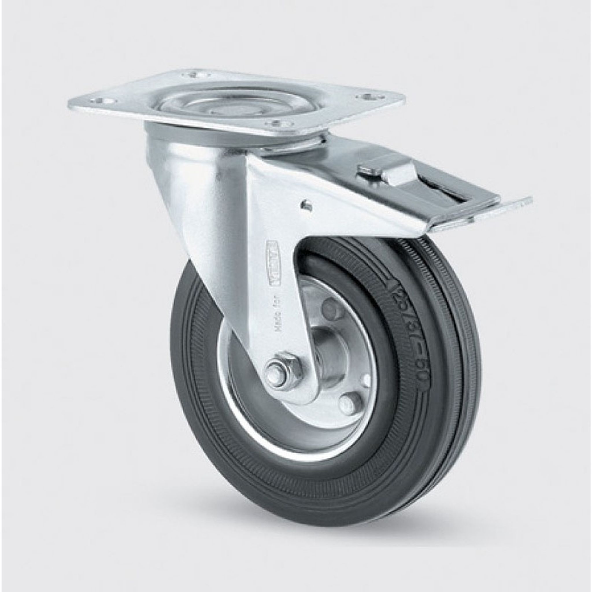 Transportní kolečko TENTE 160 mm, otočné s brzdou, černá guma
