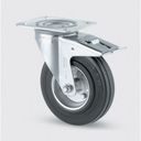 Transportní kolečko TENTE 200 mm, otočné s brzdou, černá guma