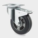 Transportní kolo TENTE s gumovým běhounem otočné s brzdou 125 mm