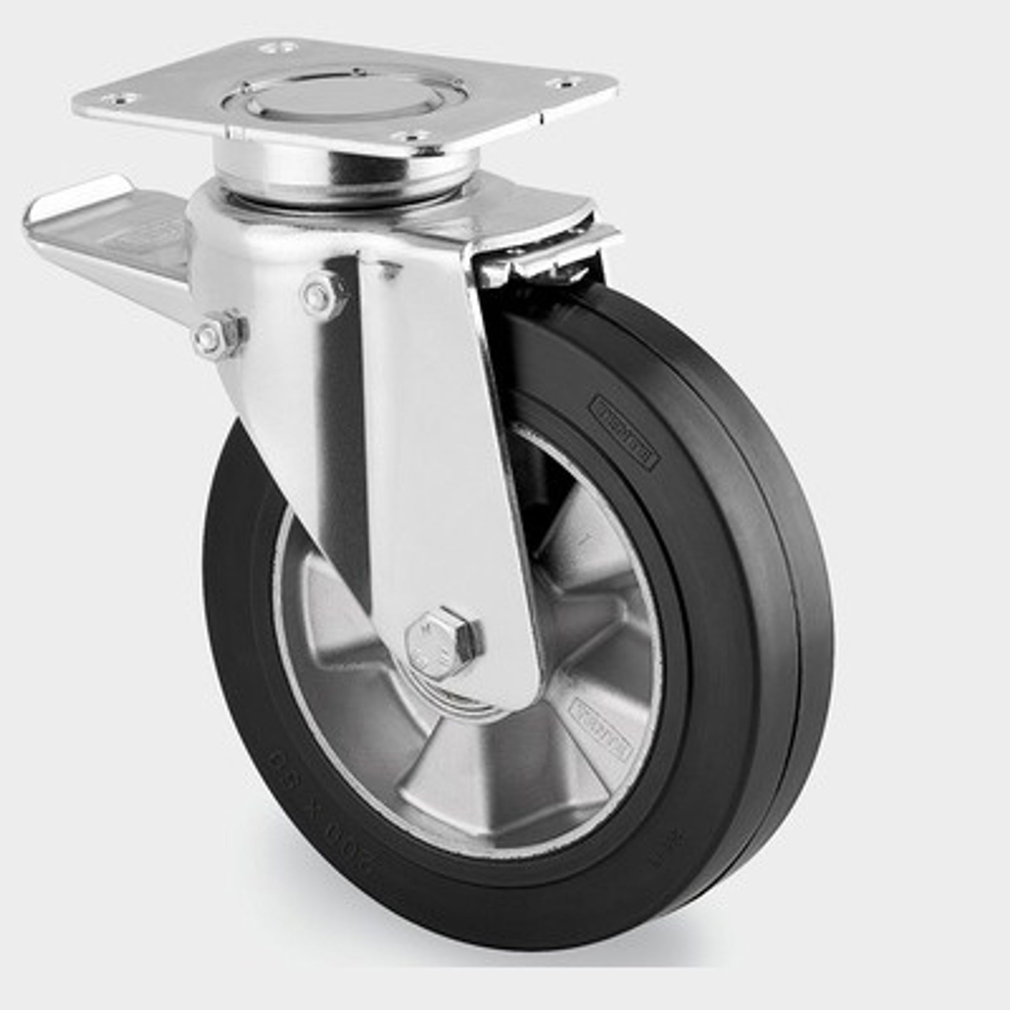 Transportní kolo TENTE s gumovým běhounem otočné s brzdou 125 mm