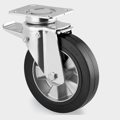 Transportní kolo TENTE s gumovým běhounem otočné s brzdou 125 mm