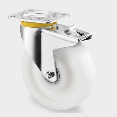 Transportní polyamidové kolo TENTE otočné s brzdou, 125 mm, kuličkové ložisko
