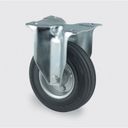 Transportrolle TENTE 125 mm, Metallscheibe, schwarzer Gummi