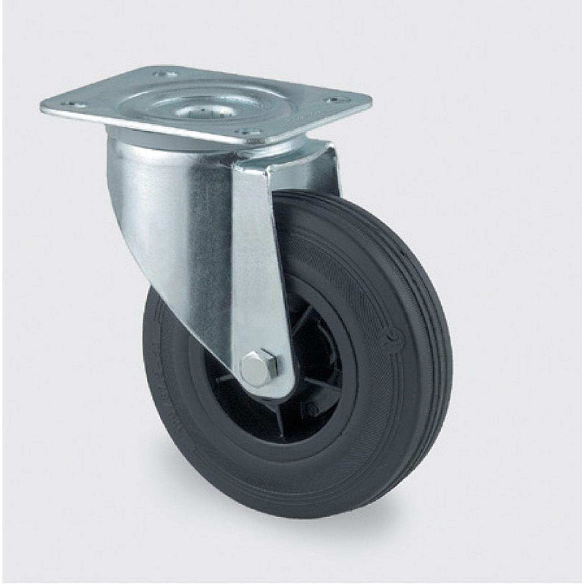 Transportrolle TENTE, drehbar, 100 mm, schwarzer Gummi
