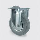 Transportrolle TENTE mit Deckung, 100 mm, grauer Gummi