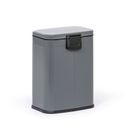 Tretabfalleimer 13 l, lackiert, grau Tretabfalleimer 13 l, lackiert, grau