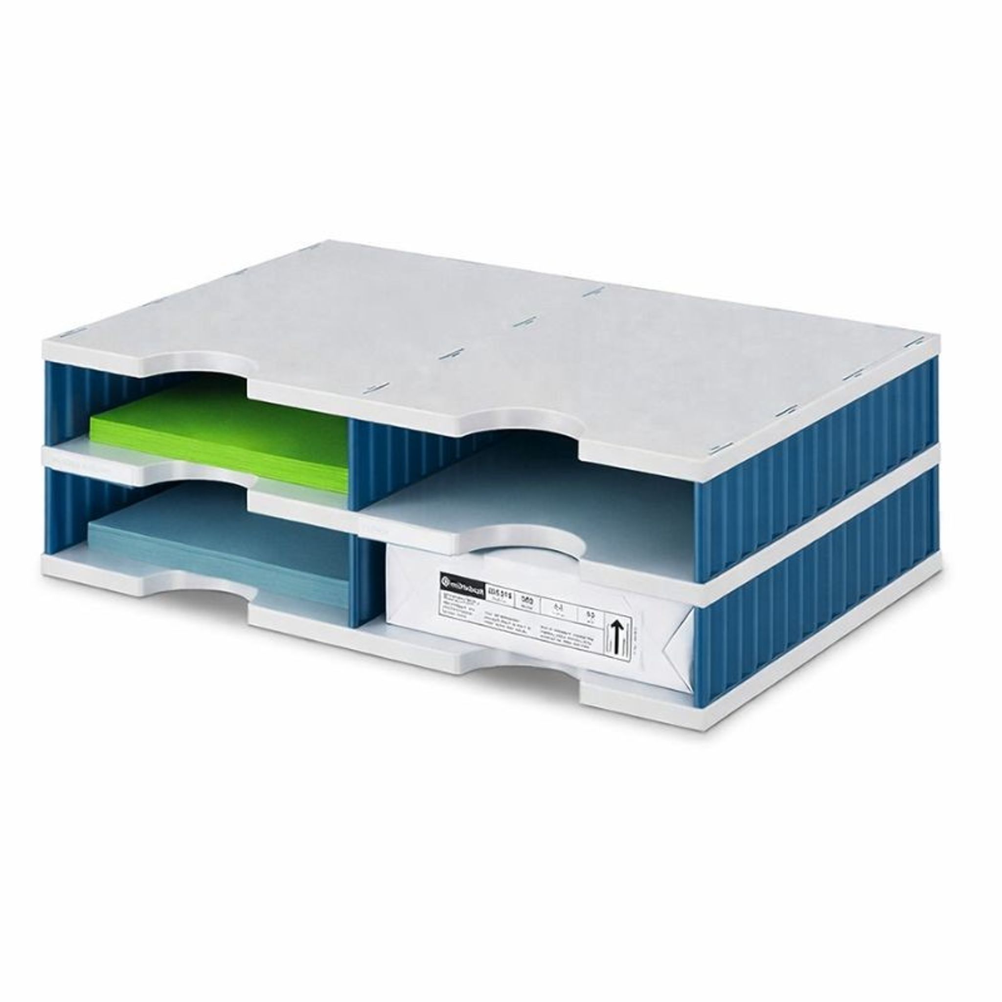 Triediace moduly, 4 priehradky, modrá