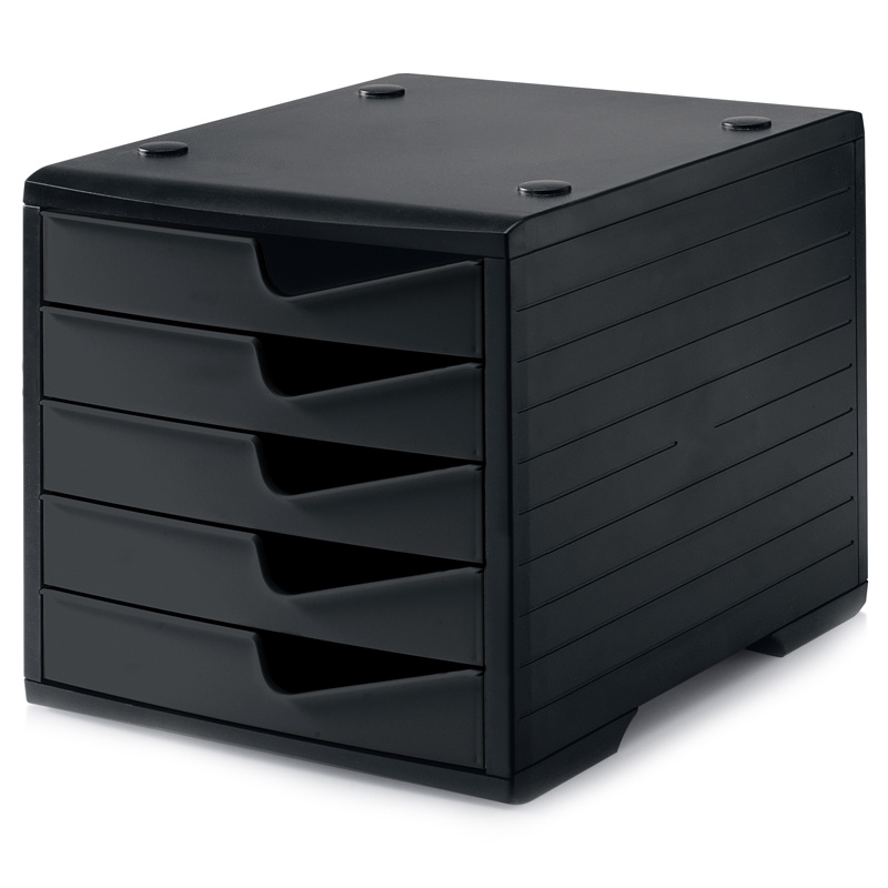 Fotografia produktu: Triediaci box, 5 zásuviek, čierna/čierna