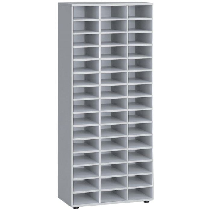 Fotografia produktu: Triediaci regál PRIMO GRAY, 800 x 420 x 1781 mm, 45 priehradok, sivý