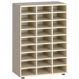 Triediaci regál PRIMO KOMBI, 800 x 400 x 1129 mm, 27 priehradok, breza