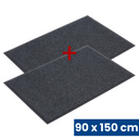 Trwała mata wejściowa z PVC 1+1 GRATIS, dywanowa, 90 x 150 cm, szara