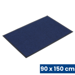 Trwała mata wejściowa z PVC, dywanowa, 90 x 150 cm, niebieska
