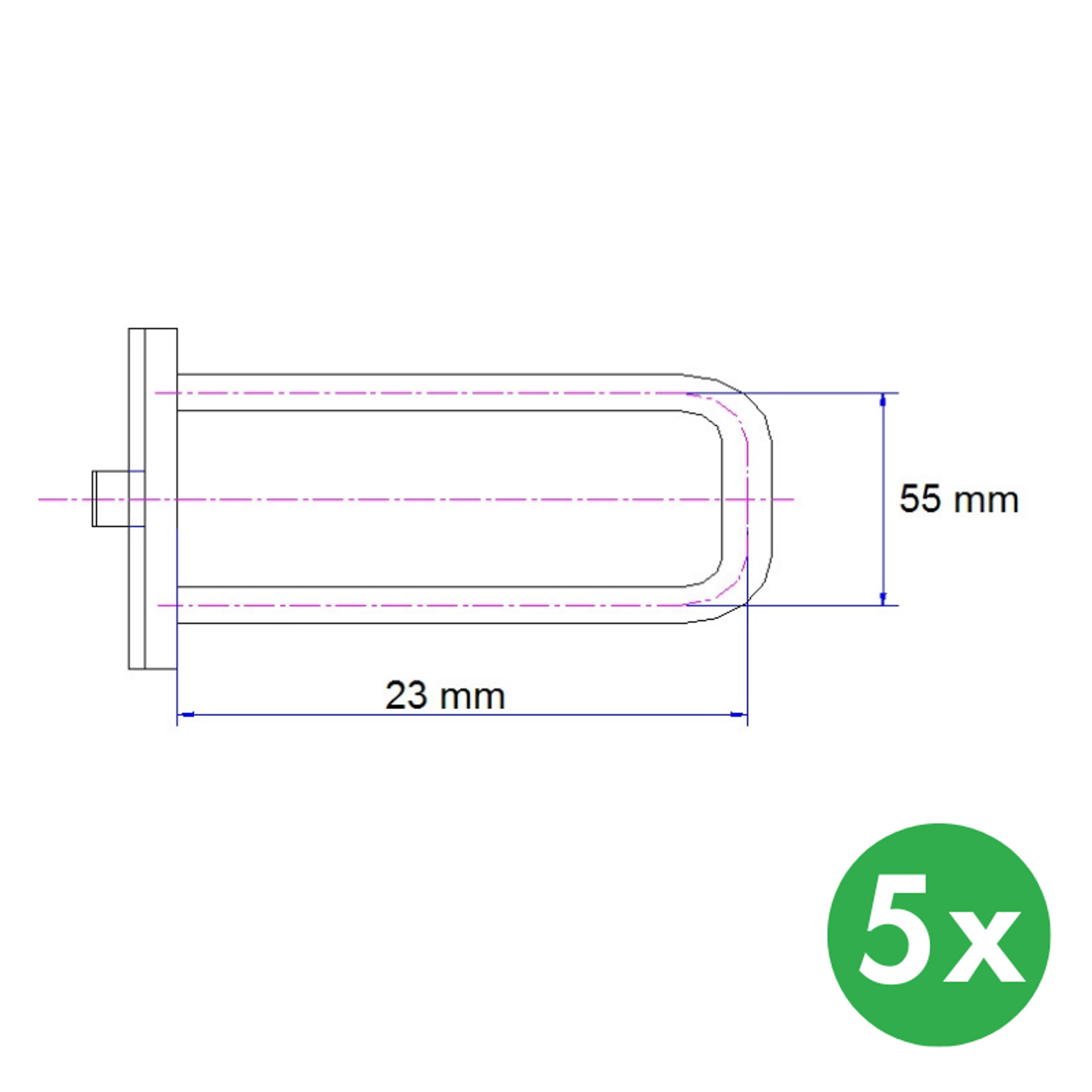 U-Halter - Auge - Werkzeughalter für EUROPERFO-Platten
