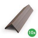 Ukončovací lišty k WPC terasovým prknům, koextrudované, 50 x 2850 mm, 10 ks, rosewood