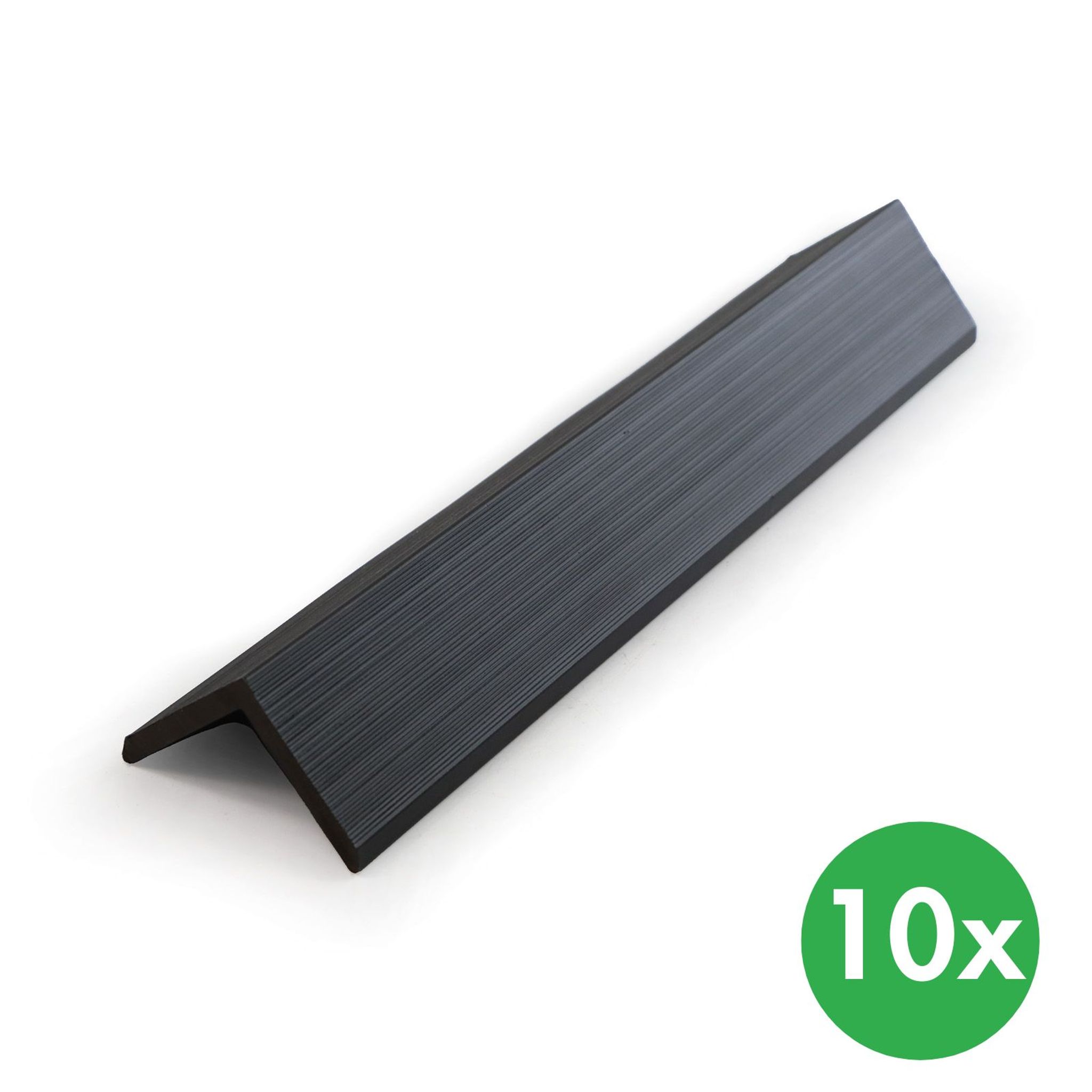 Ukončovacie lišty k WPC terasovým doskám, koextrudované, 50 × 2850 mm, 10 ks, antracit