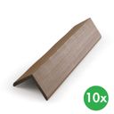 Ukončovacie lišty k WPC terasovým doskám, koextrudované, 50 × 2850 mm, 10 ks, teak