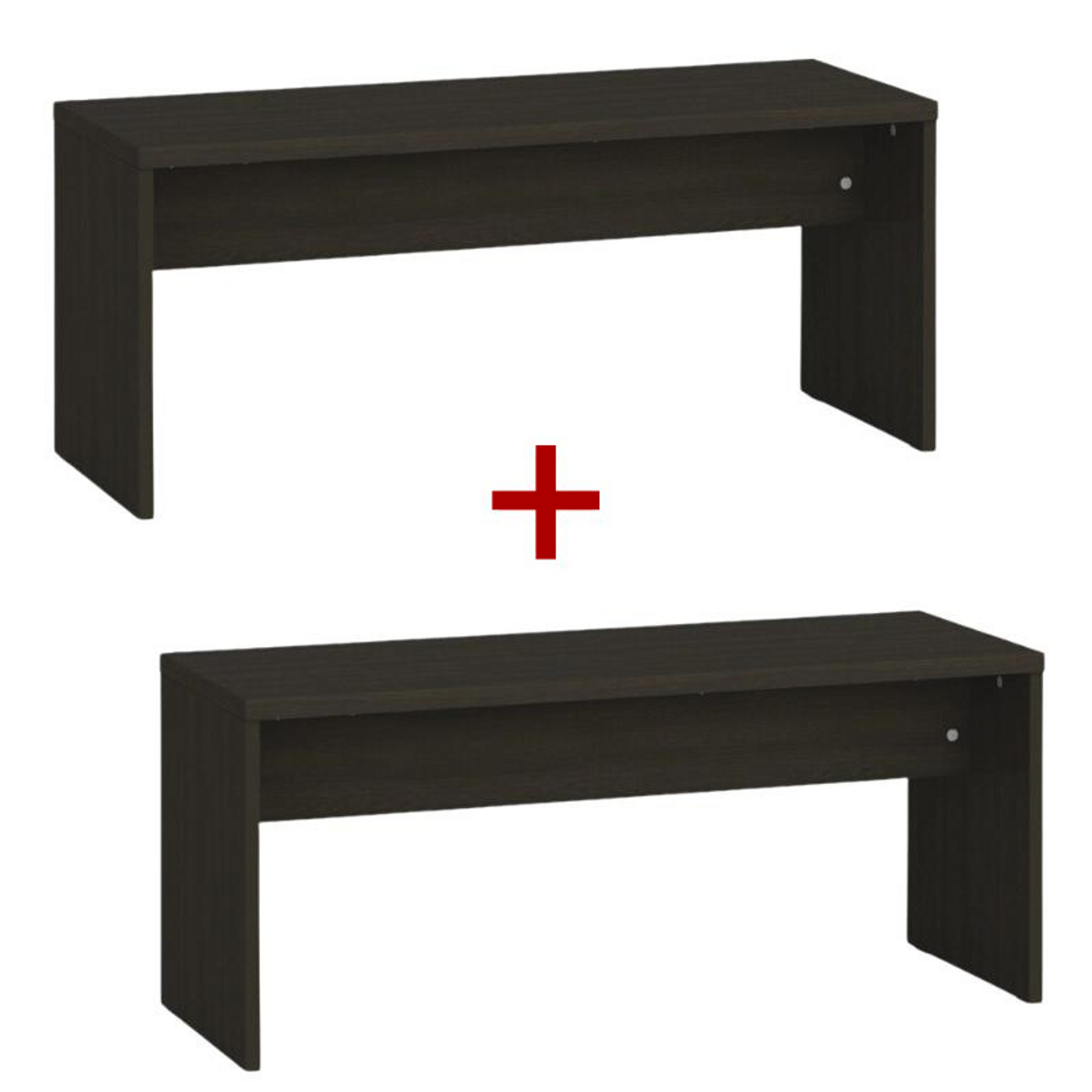 Umkleidebank 1+1 GRATIS, 1000 mm breit, Wenge