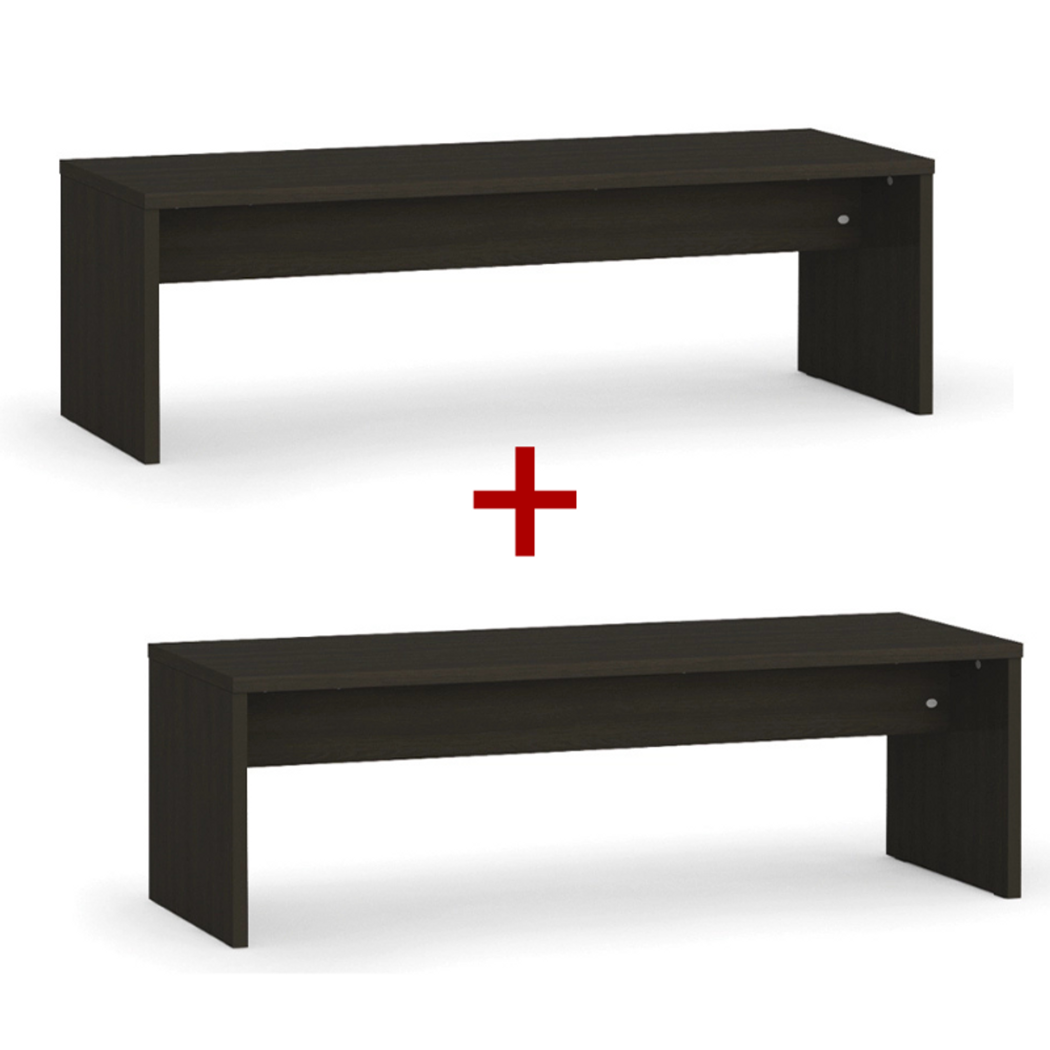 Umkleidebank 1+1 GRATIS, 1500 mm breit, Wenge