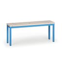 Umkleidebank mit Latten-Sitz, Länge 1000 mm, blau