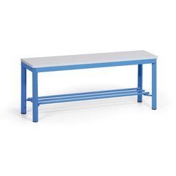 Umkleidebank mit Rost, Sitzfläche - Laminatplatte, Länge 1000 mm