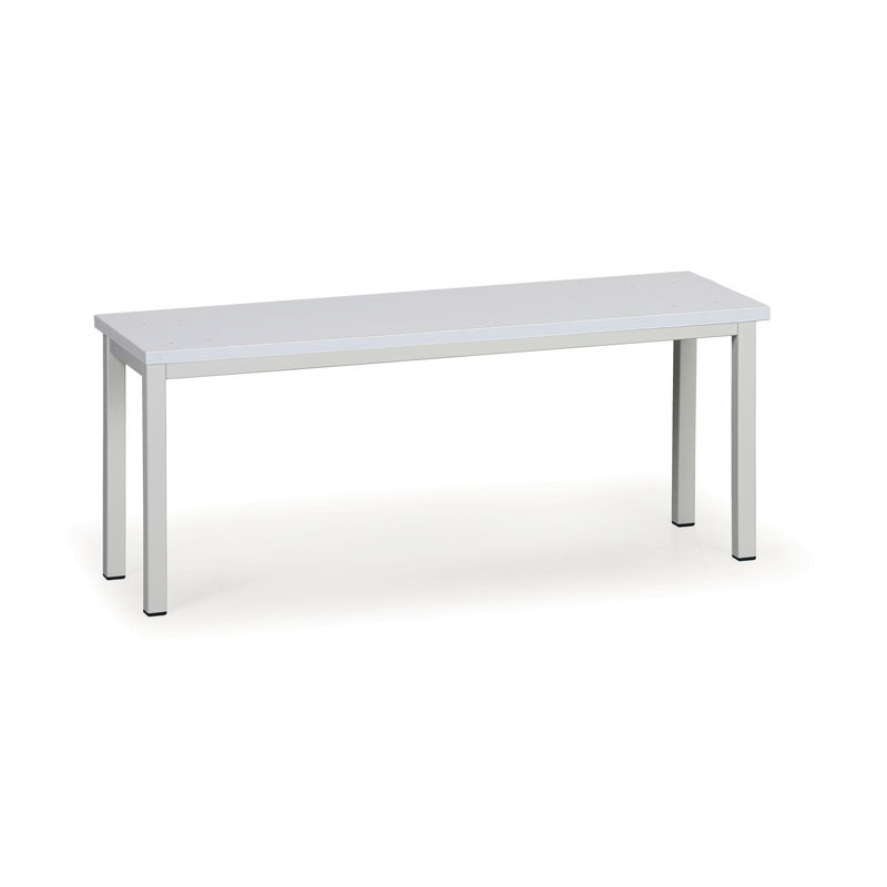 B2B Partner Umkleidebank, Sitz aus laminierte Spanplatte, Länge 1000 mm, grau