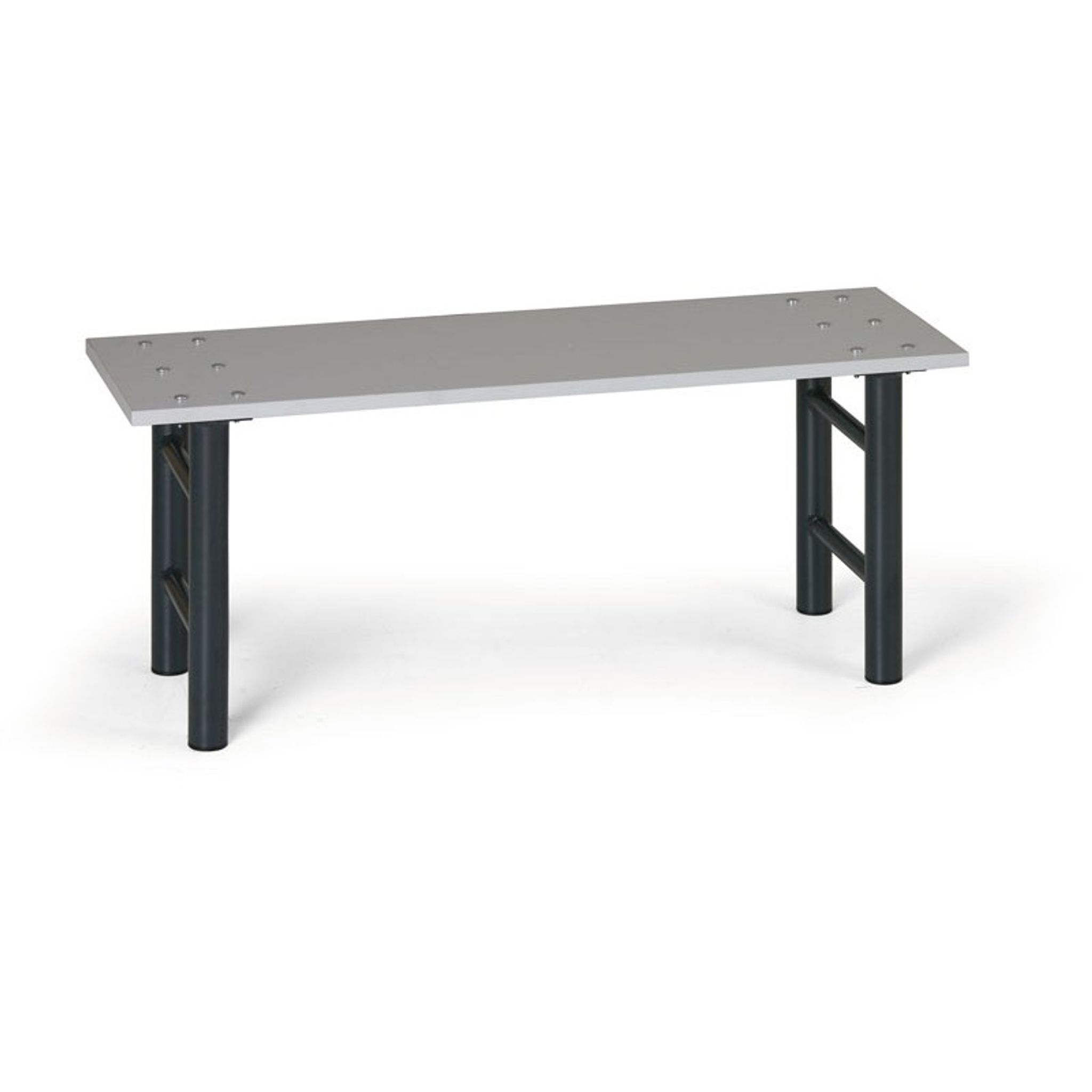 Umkleidebank, Sitzfläche – Laminat, 1000 mm, anthrazitfarbene Beine