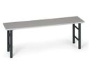 Umkleidebank, Sitzfläche – Laminat, 1500 mm, anthrazitfarbene Beine