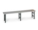 Umkleidebank, Sitzfläche – Laminat, 2000 mm, anthrazitfarbene Beine
