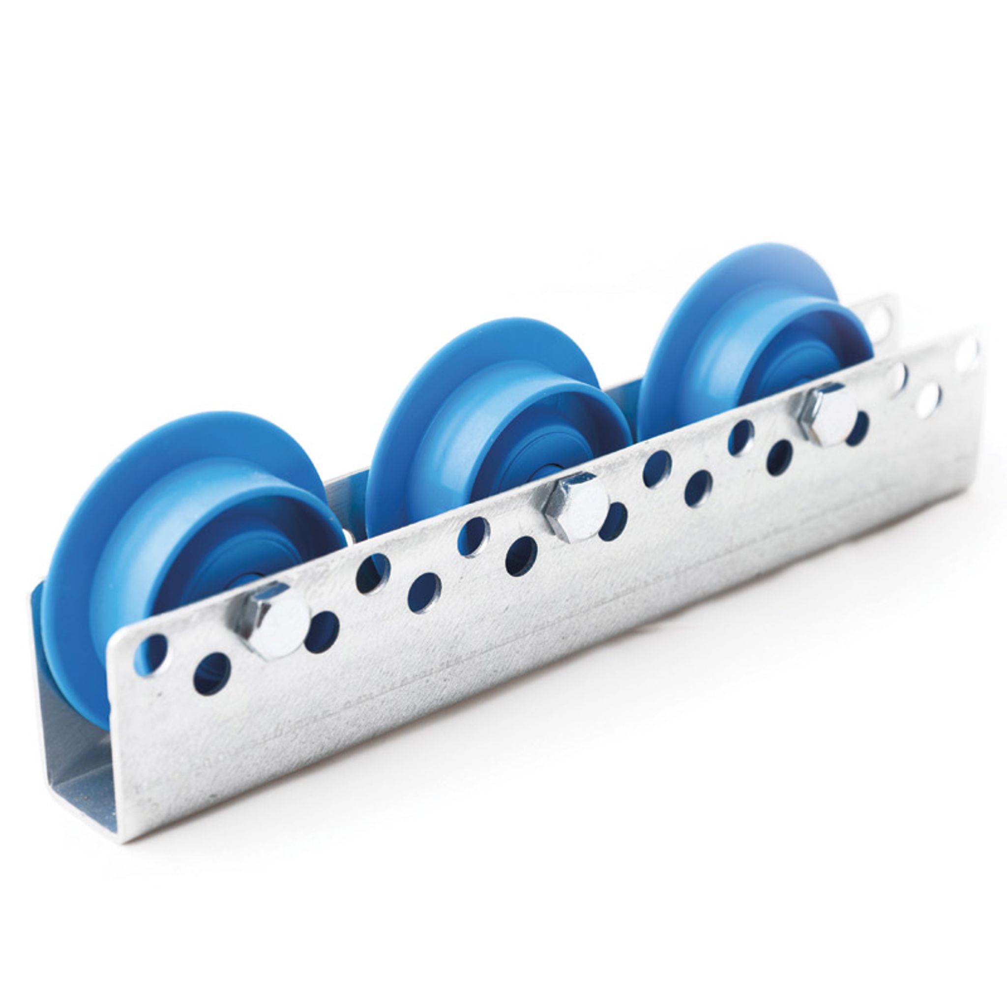 Universal-Rollenschiene mit Winkel, Tragfähigkeit 10 kg, Teilung 75 mm