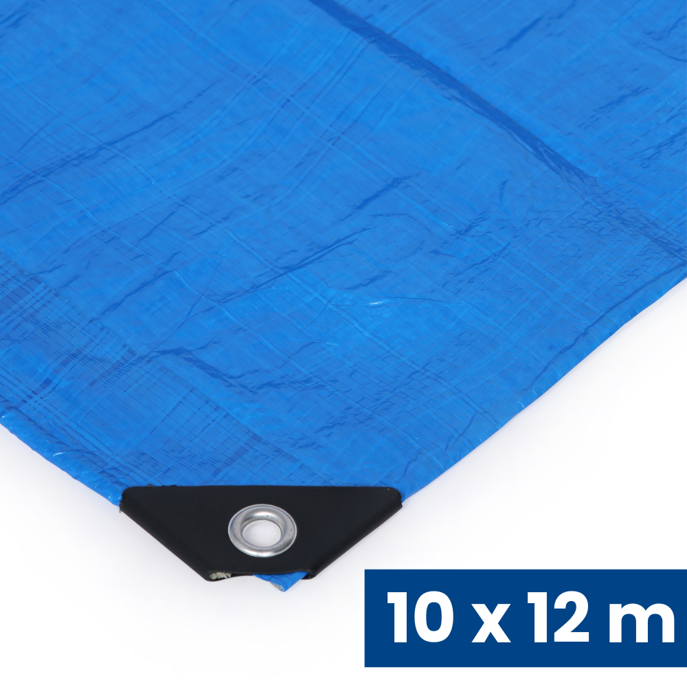 Fotografia produktu: Univerzálna krycia plachta s očkami, PE, 100 g/m2, 10 x 12 m