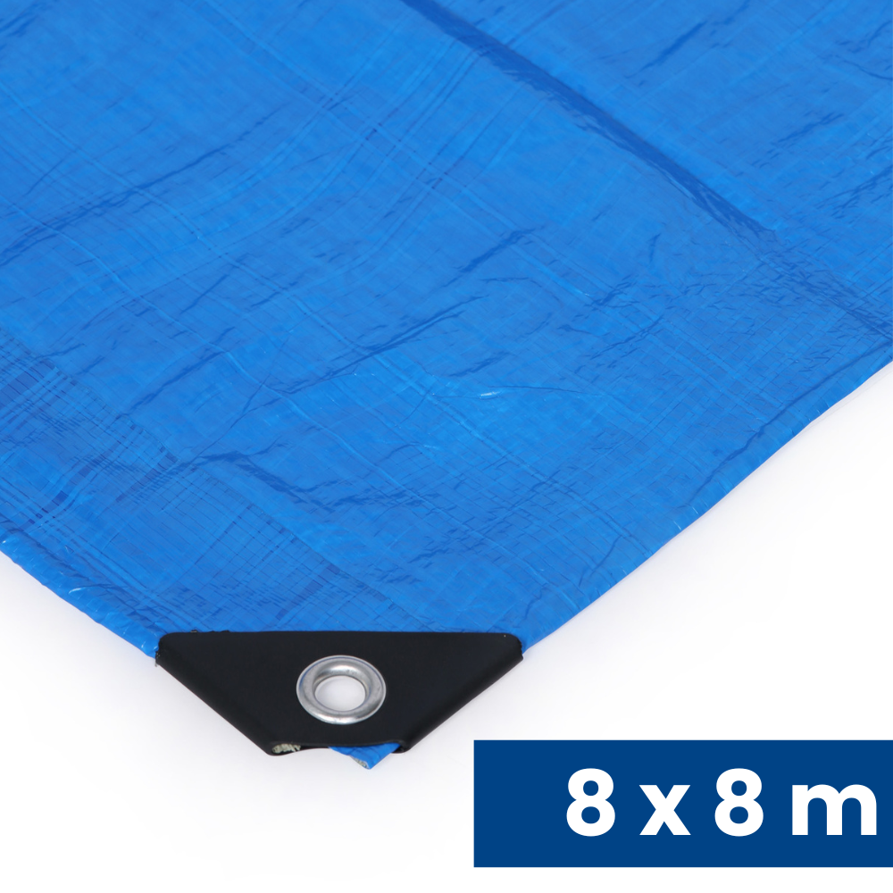 Fotografia produktu: Univerzálna krycia plachta s očkami, PE, 100 g/m2, 8 x 8 m
