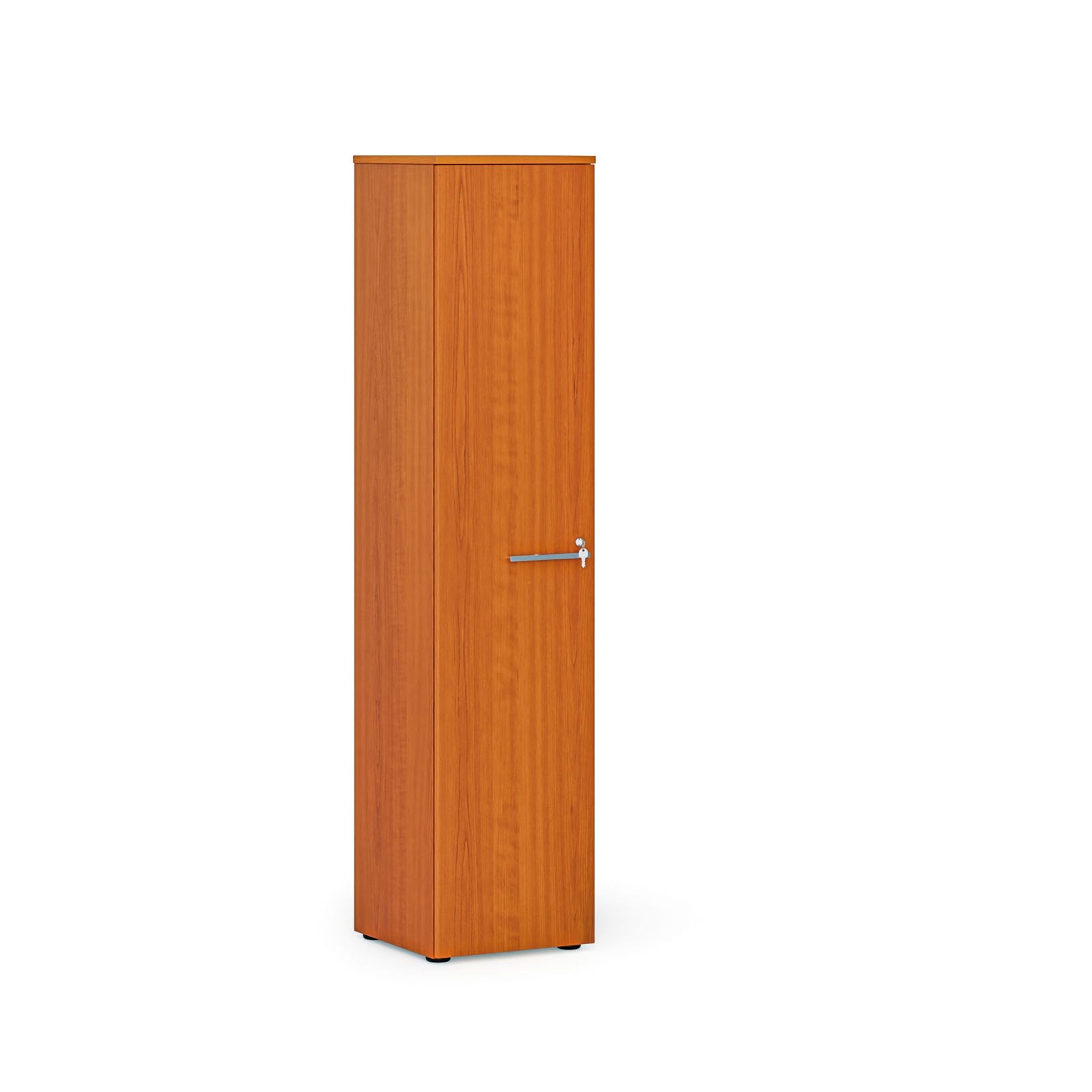 Úzká kancelářská skříň PRIMO WOOD, 1781 x 400 x 420 mm, třešeň