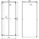 Velkokapacitní regál, 841 x 846 x 2000 mm, buk