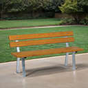 Venkovní lavička WOODY s opěradlem 1+1 ZDARMA, zinkovaná, 1500 mm, limba