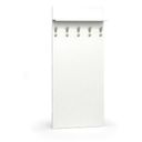 Věšáková stěna HORIZONT, 5 háčků, police, bílá