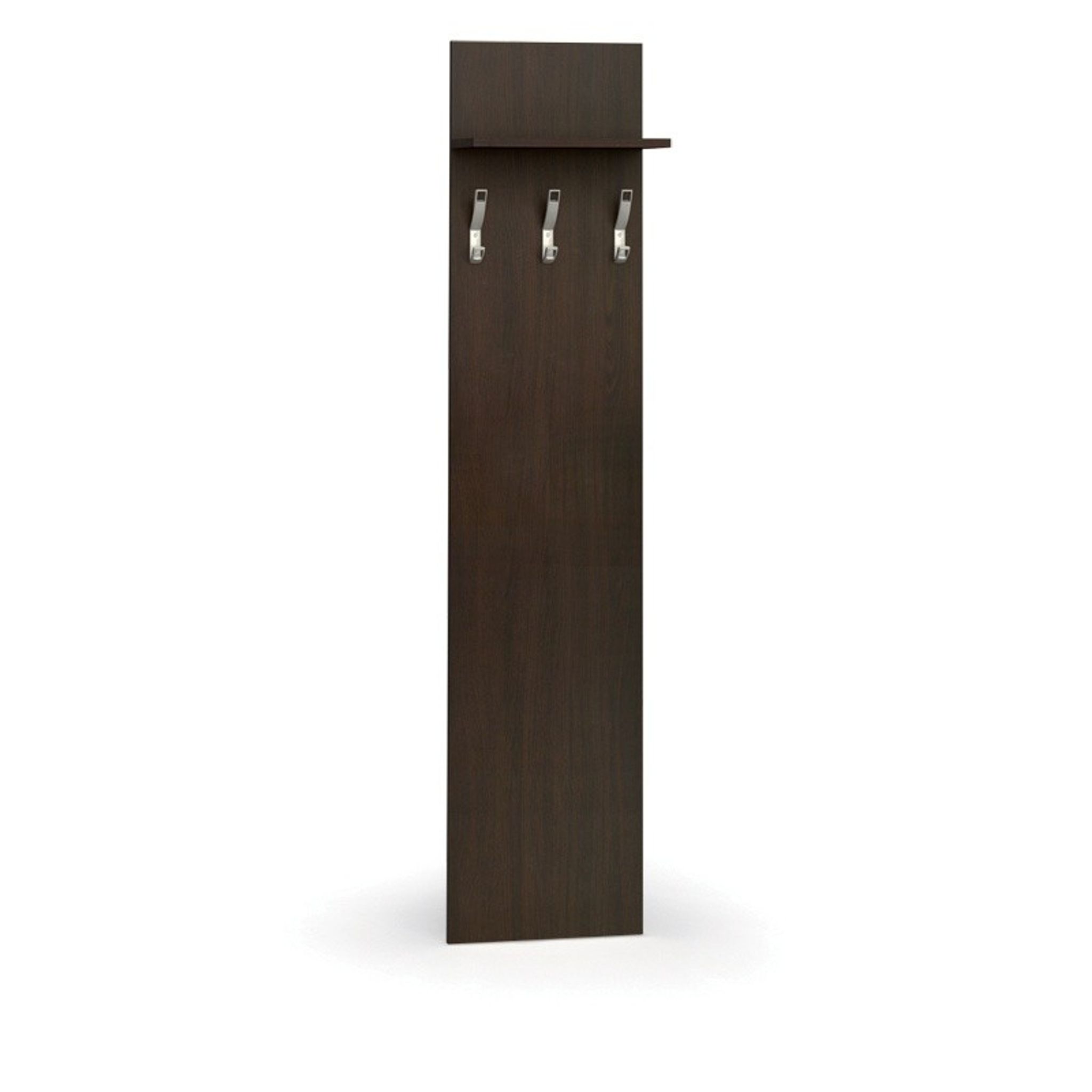 Vešiaková stena PRIMO WOOD, 3 háčiky, polica, roky zvisle, wenge