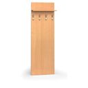 Vešiaková stena PRIMO WOOD, 4 háčiky, polica, roky zvisle, buk