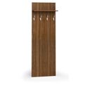 Vešiaková stena PRIMO WOOD, 4 háčiky, polica, roky zvisle, orech