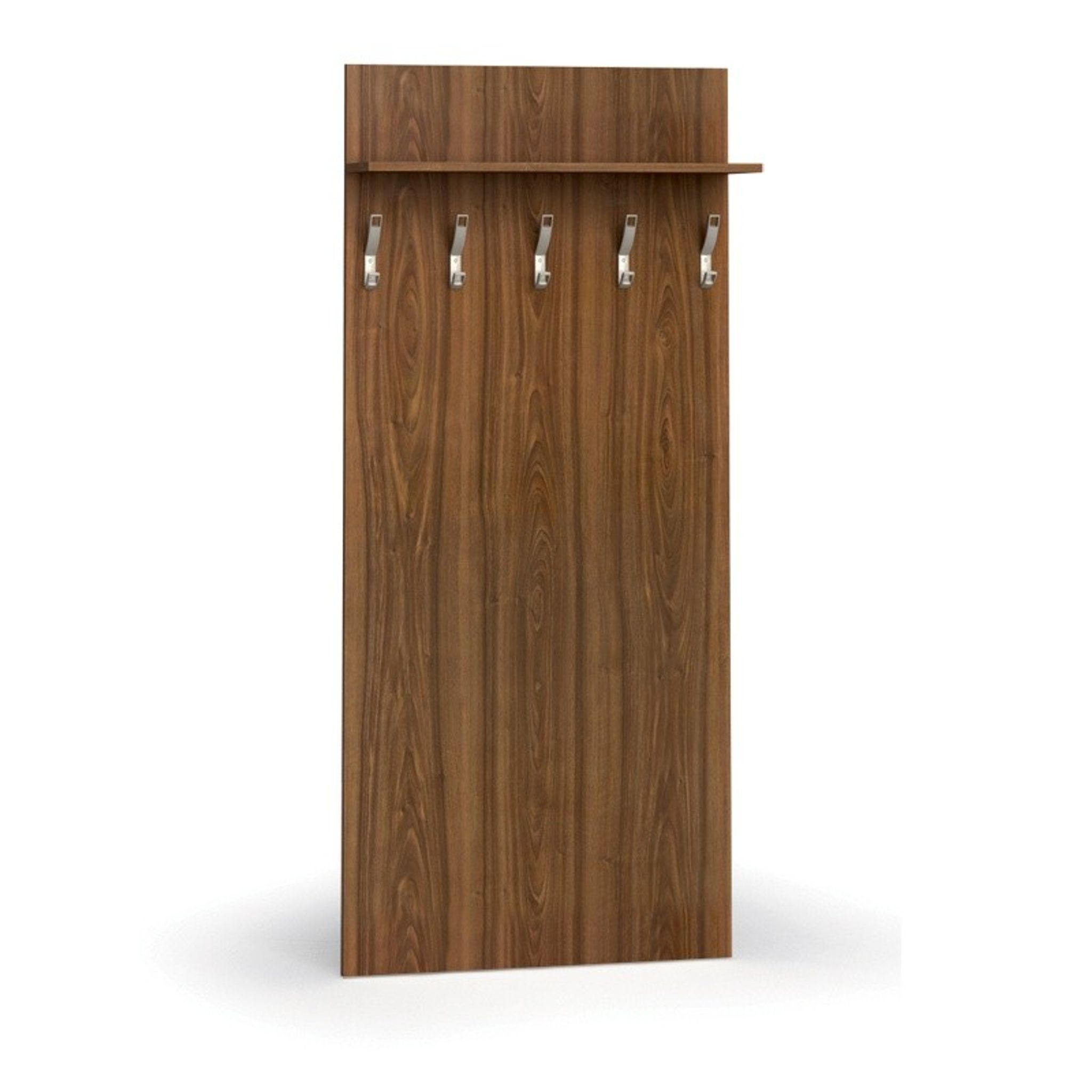 Vešiaková stena PRIMO WOOD, 5 háčikov, polica, roky zvisle, orech